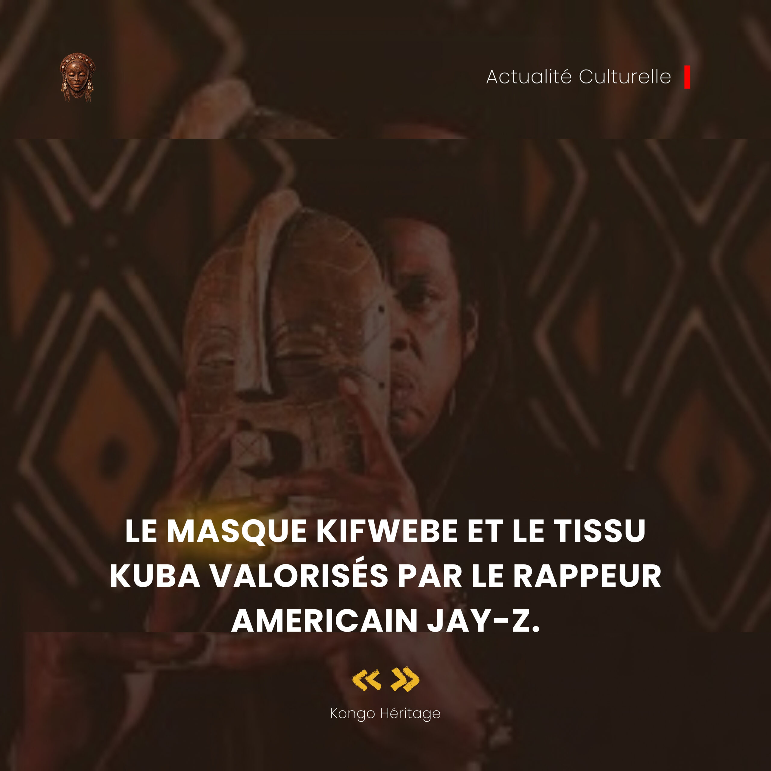 Le masque Kifwebe et le tissu Kuba valorisés par le rappeur americain Jay_Z